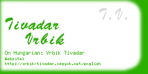 tivadar vrbik business card